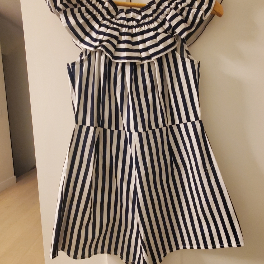 NWOT-SZ.6 Striped Jumper Navy & White - Picture 7 of 8